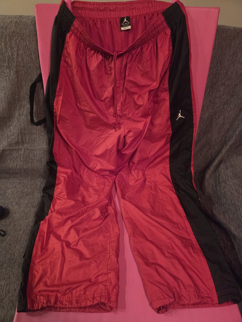 Jordan Red and Black Windbreaker Track Pants